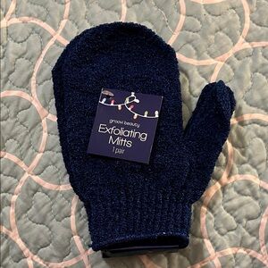 Groovi Beauty Navy Blue Sparkling Exfoliating Mitts